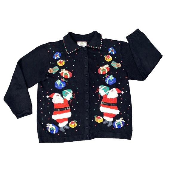 Heirloom Collectibles Vintage Christmas Santa Sweater Size 14/16 - Picture 7 of 16